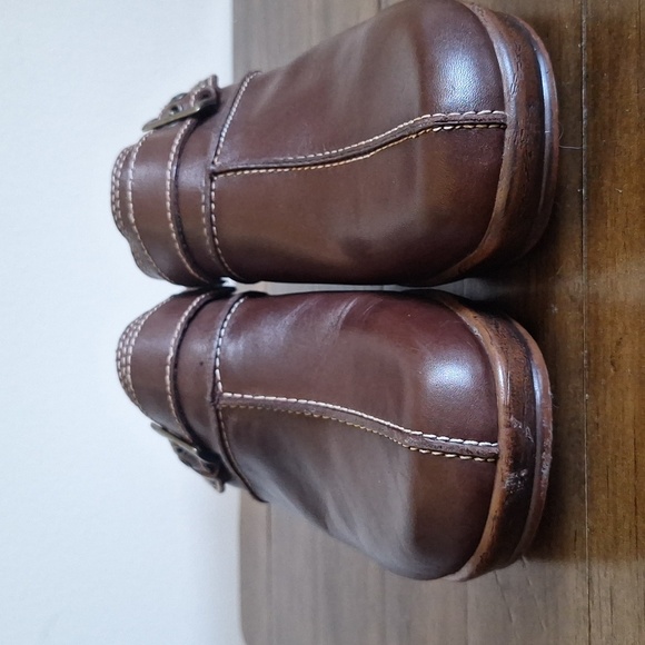 Vintage Nickels Brown Leather Clogs Mules Comfort Shoes Size 8.5 - Picture 4 of 9